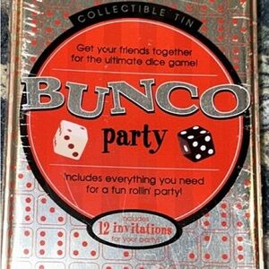 Bunco Party with Collectible Tin Game Vintage 90s Never Opened Great Party Game